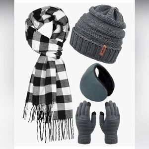 🆕 Winter Warm Knitted Sets Touch Screen Gloves Winter Set for Men or Women
